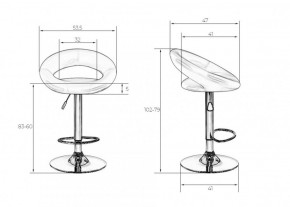 Стул барный DOBRIN MIRA LM-5001 (бордовый) в Снежинске - snezhinsk.ok-mebel.com | фото 3