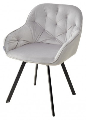 Стул GALE 360 град. поворот. BLUVEL-03 LIGHT GREY, велюр/ черный каркас, М-City в Снежинске - snezhinsk.ok-mebel.com | фото