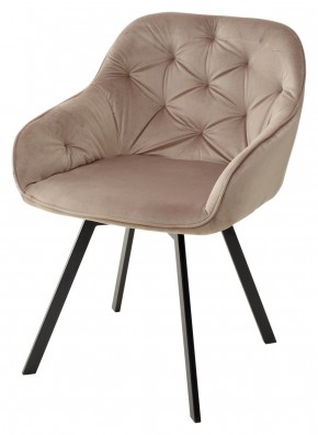 Стул GALE 360 град. поворот. BLUVEL-40 BEIGE, велюр/ черный каркас, М-City в Снежинске - snezhinsk.ok-mebel.com | фото