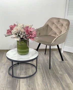 Стул GALE 360 град. поворот. BLUVEL-40 BEIGE, велюр/ черный каркас, М-City в Снежинске - snezhinsk.ok-mebel.com | фото 2