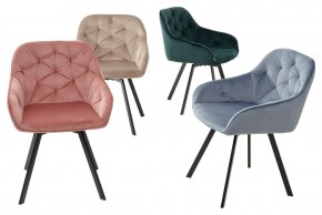 Стул GALE 360 град. поворот. BLUVEL-40 BEIGE, велюр/ черный каркас, М-City в Снежинске - snezhinsk.ok-mebel.com | фото 3