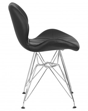 Стул обеденный DOBRIN BUTTERFLY CHROME, ножки хром, цвет чёрный в Снежинске - snezhinsk.ok-mebel.com | фото 3