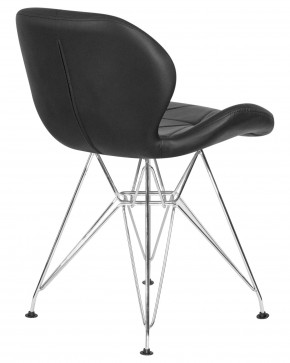Стул обеденный DOBRIN BUTTERFLY CHROME, ножки хром, цвет чёрный в Снежинске - snezhinsk.ok-mebel.com | фото 4