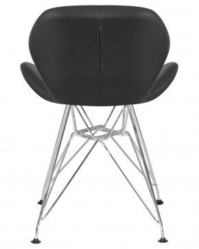 Стул обеденный DOBRIN BUTTERFLY CHROME, ножки хром, цвет чёрный в Снежинске - snezhinsk.ok-mebel.com | фото 5
