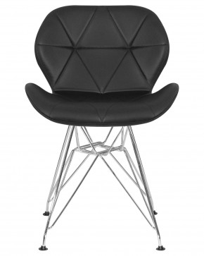 Стул обеденный DOBRIN BUTTERFLY CHROME, ножки хром, цвет чёрный в Снежинске - snezhinsk.ok-mebel.com | фото 7