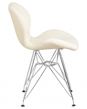 Стул обеденный DOBRIN BUTTERFLY CHROME, ножки хром, цвет кремовый в Снежинске - snezhinsk.ok-mebel.com | фото 3