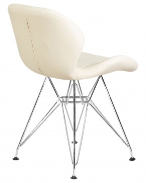 Стул обеденный DOBRIN BUTTERFLY CHROME, ножки хром, цвет кремовый в Снежинске - snezhinsk.ok-mebel.com | фото 4