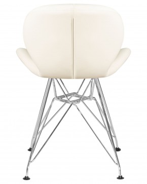 Стул обеденный DOBRIN BUTTERFLY CHROME, ножки хром, цвет кремовый в Снежинске - snezhinsk.ok-mebel.com | фото 5