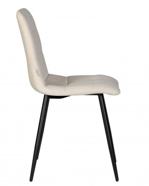 Стул обеденный DOBRIN CHILLY, Кремовый Holland 05, основание черное в Снежинске - snezhinsk.ok-mebel.com | фото 4