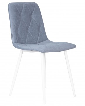 Стул обеденный DOBRIN CHILLY ROMBO, Серо-голубой Simple 26, основание белый в Снежинске - snezhinsk.ok-mebel.com | фото 2