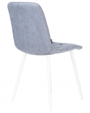 Стул обеденный DOBRIN CHILLY ROMBO, Серо-голубой Simple 26, основание белый в Снежинске - snezhinsk.ok-mebel.com | фото 4