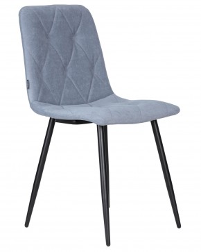 Стул обеденный DOBRIN CHILLY ROMBO, Серо-голубой Simple 26, основание черное в Снежинске - snezhinsk.ok-mebel.com | фото 2