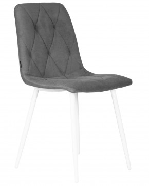 Стул обеденный DOBRIN CHILLY ROMBO, Серый Simple 33, основание белый в Снежинске - snezhinsk.ok-mebel.com | фото 2