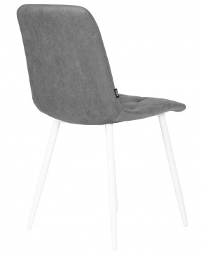 Стул обеденный DOBRIN CHILLY ROMBO, Серый Simple 33, основание белый в Снежинске - snezhinsk.ok-mebel.com | фото 4