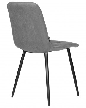 Стул обеденный DOBRIN CHILLY ROMBO, Серый Simple 33, основание черное в Снежинске - snezhinsk.ok-mebel.com | фото 4