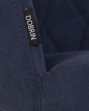 Стул обеденный DOBRIN ROBY, ЭМАЛЬ ЧЕРНЫЙ МУАР велюр Catania Dark Blue в Снежинске - snezhinsk.ok-mebel.com | фото 9