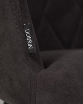 Стул обеденный DOBRIN ROBY, ЭМАЛЬ ЧЕРНЫЙ МУАР велюр Catania Espresso в Снежинске - snezhinsk.ok-mebel.com | фото 9