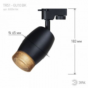 Светильник на штанге Эра  TR51 - GU10 BK в Снежинске - snezhinsk.ok-mebel.com | фото 4