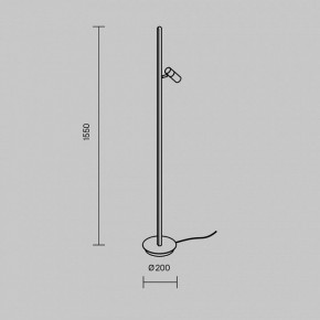 Торшер Maytoni Thin MOD395FL-L28B3K в Снежинске - snezhinsk.ok-mebel.com | фото 5