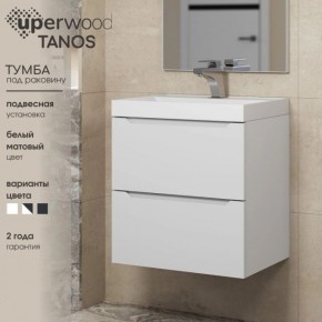 Тумба под раковину Uperwood Tanos 70 см, подвесная, белая матовая в Снежинске - snezhinsk.ok-mebel.com | фото 5