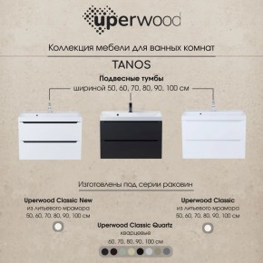 Тумба под раковину Uperwood Tanos 70 см, подвесная, белая матовая в Снежинске - snezhinsk.ok-mebel.com | фото 9