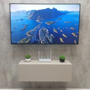 Тумба подвесная под ТВ LINES MTV3-MA 900 Бежевый (Леда-М 10.1.5) в Снежинске - snezhinsk.ok-mebel.com | фото 3