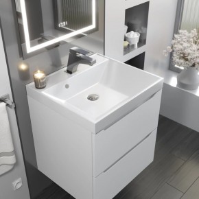 Тумба с раковиной Uperwood Tanos 50 см, подвесная, белая матовая в Снежинске - snezhinsk.ok-mebel.com | фото 9