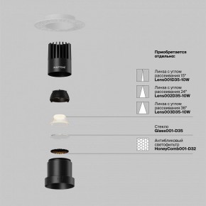 Встраиваемый светильник Maytoni Dip DL120-10W-2.7K-TRS-B в Снежинске - snezhinsk.ok-mebel.com | фото 3