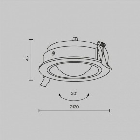 Встраиваемый светильник Maytoni Lens DL105-12W3K-B в Снежинске - snezhinsk.ok-mebel.com | фото 9