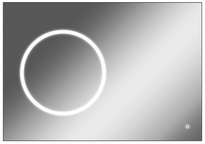 Зеркало Eclipse 100 black с подсветкой Sansa (SE1032Z) в Снежинске - snezhinsk.ok-mebel.com | фото